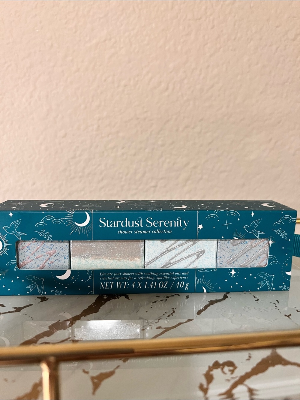World market Stardust Serenity Shower Steamer Collection - Teal & Silver